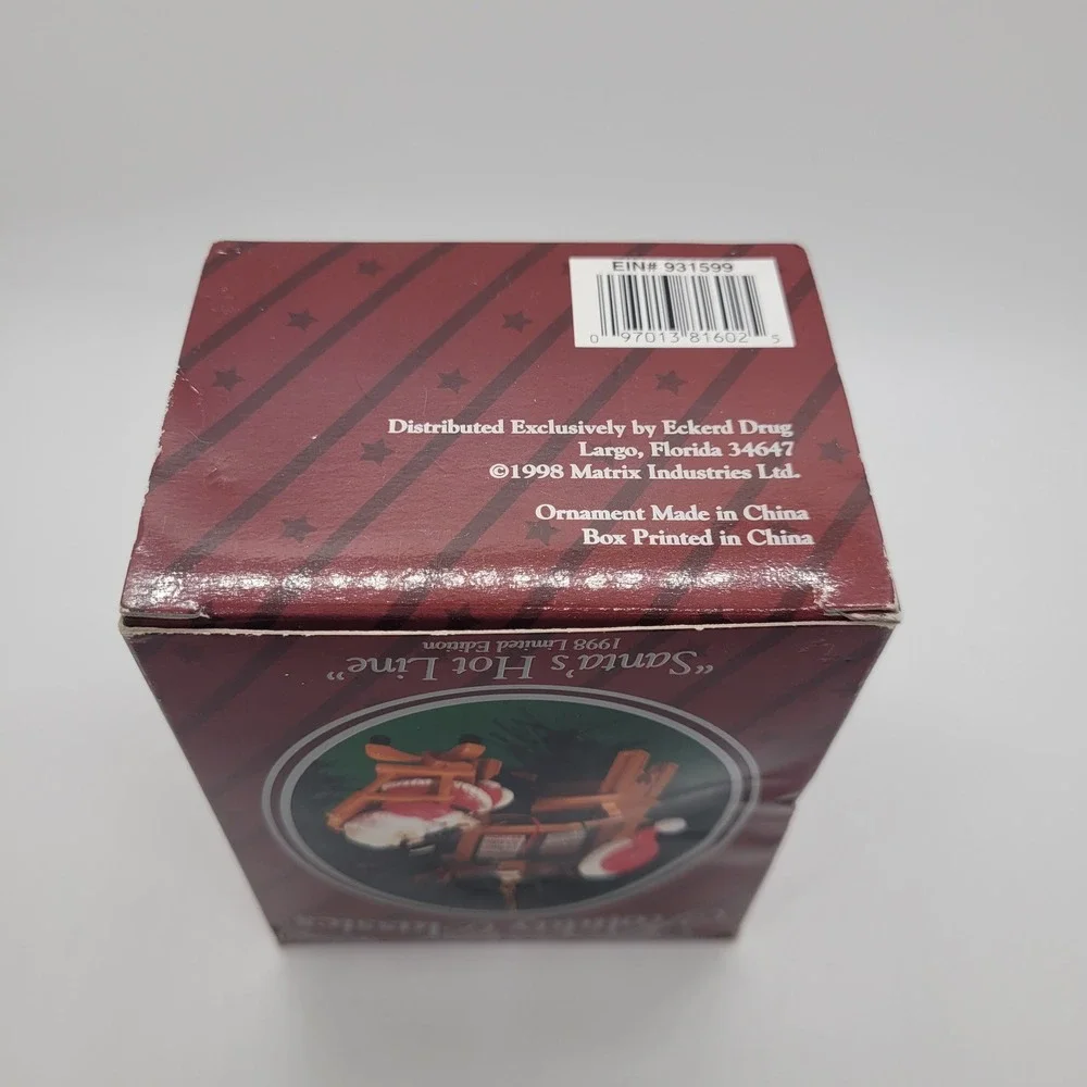 Vintage Eckerd Holiday Classics Santa's Hot Line 1998 Ltd Ed Ornament Maggie Luk